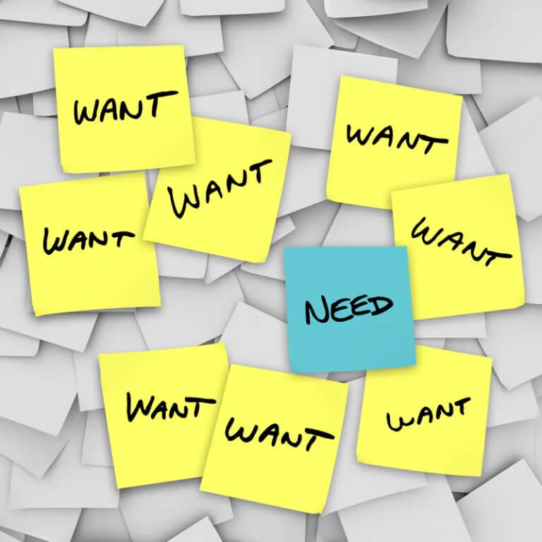 pile of goal-oriented post-its